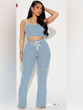 Striped Knit Women's Two-Piece set